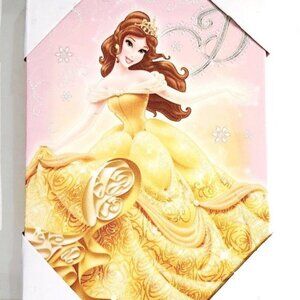 Belle Tiara Disney Princess Canvas Painting , Disney Belle Art , 6.5x8.5 In
